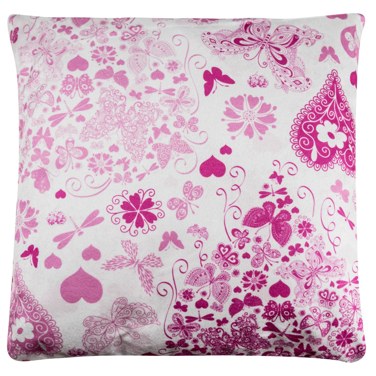 Animal Print Velvet Cushion Covers Plush 45Cm X 45Cm Butterfly