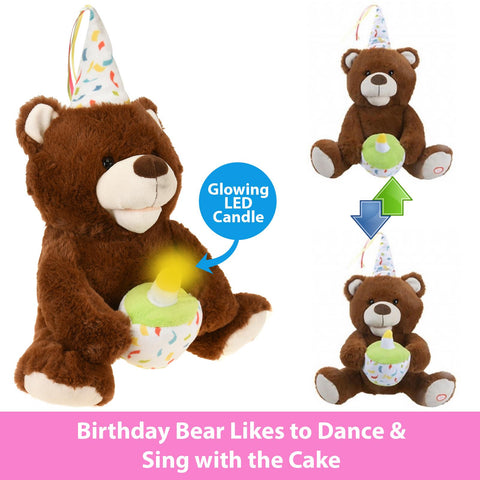 13" Singing Happy Birthday Teddy Bear