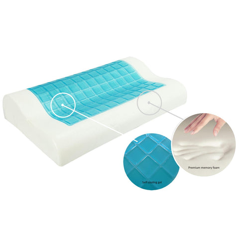 Memory Foam Cooling Gel Pillow Regular Size