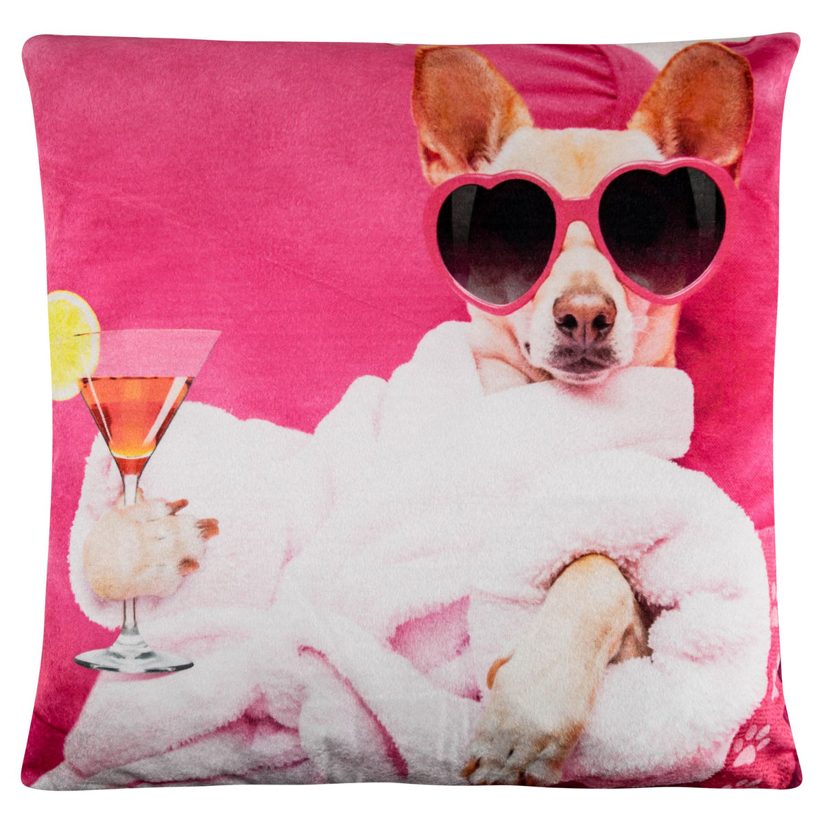 Animal Print Velvet Cushion Covers Plush 45Cm X 45Cm Dog With Robe