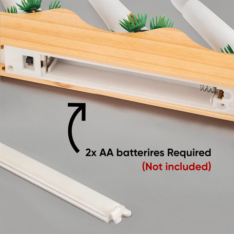 Battery Operated 7 LED Wood Candle Bridgel