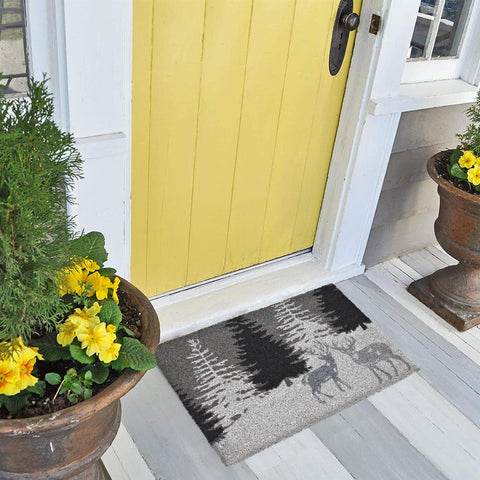 Door Mat Reindeer Snow