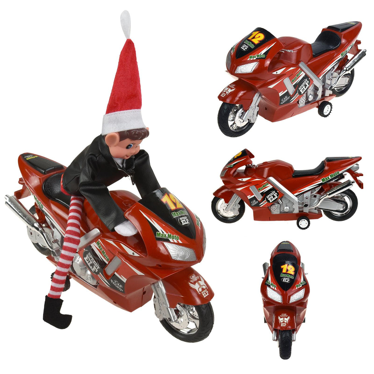 Elf Motorbike Selection Ornament