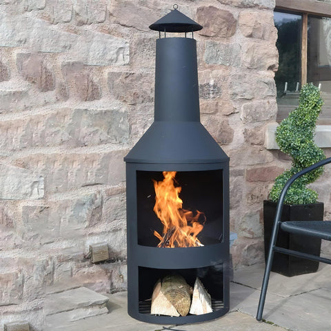 Outdoor Chiminea Garden Patio Log Burner