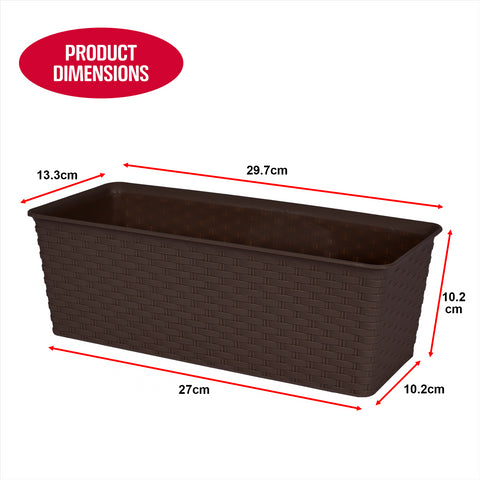 Rectangle Rattan Planter