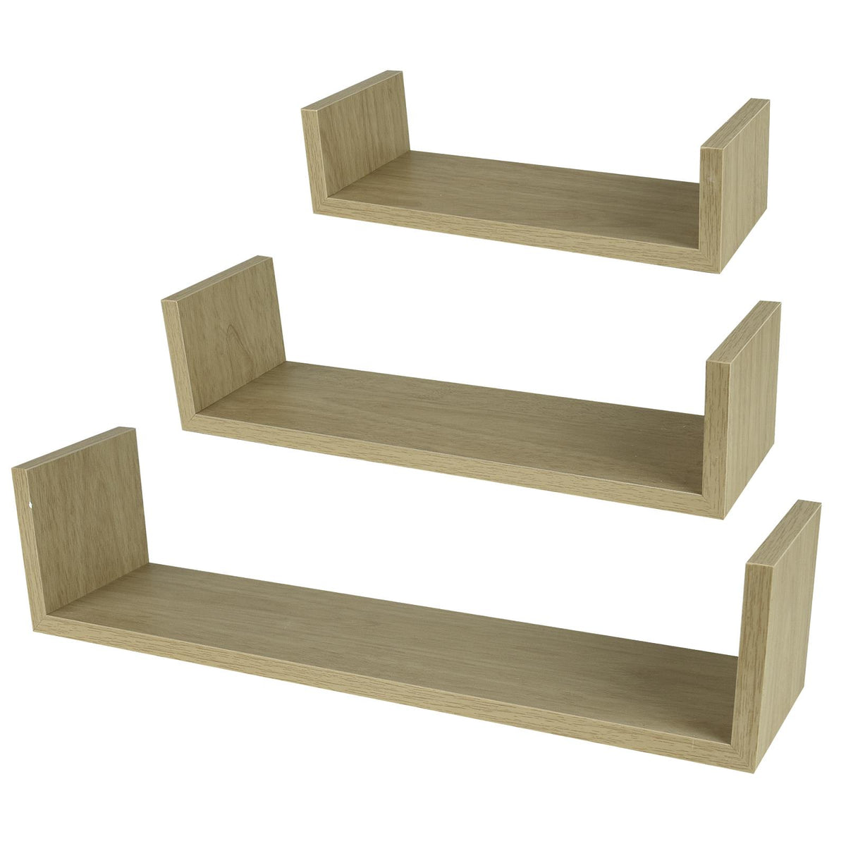 3Pcs Heavy Duty Shelf Brackets U Shaped Floating Wall