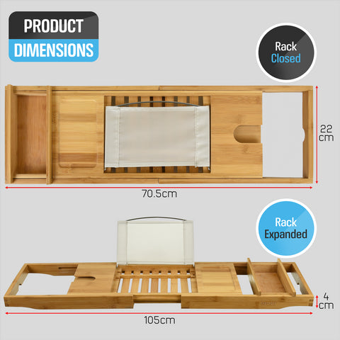 Bath Tray Rack for Food and Drinks