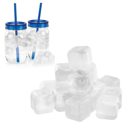 60 Reusable White Ice Cubes