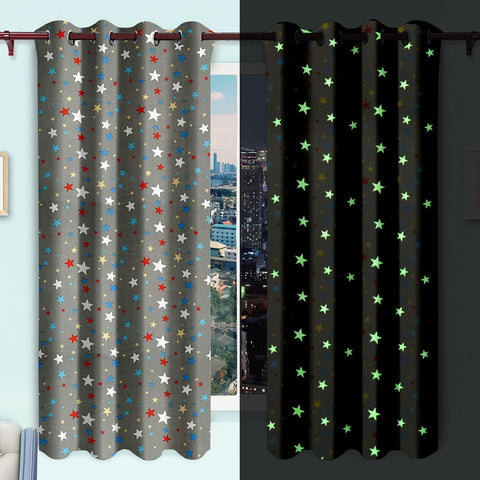 Blackout Glow In The Dark Kid Pair Curtains