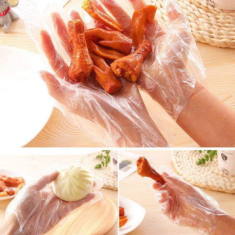 Disposable Gloves Powder Free Clear Thick Food Prep Grade