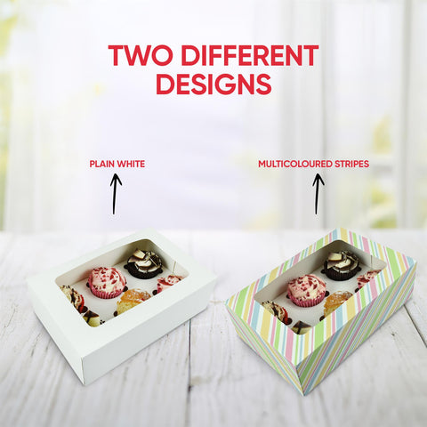 Windowed Cupcake Boxes for 6 Cupcakes