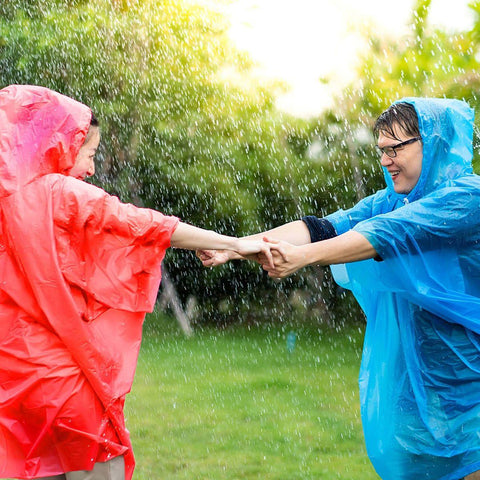 Adult Rain Cover Poncho Camping Waterproof Hooded