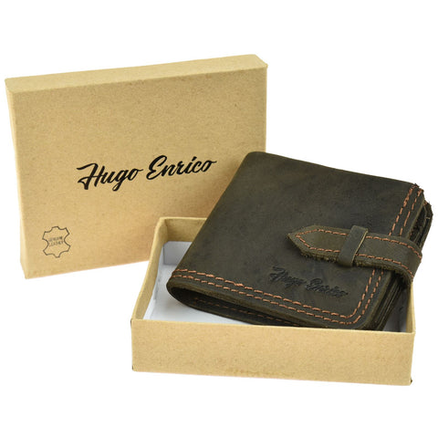 Mens Genuine Leather Bifold Wallet