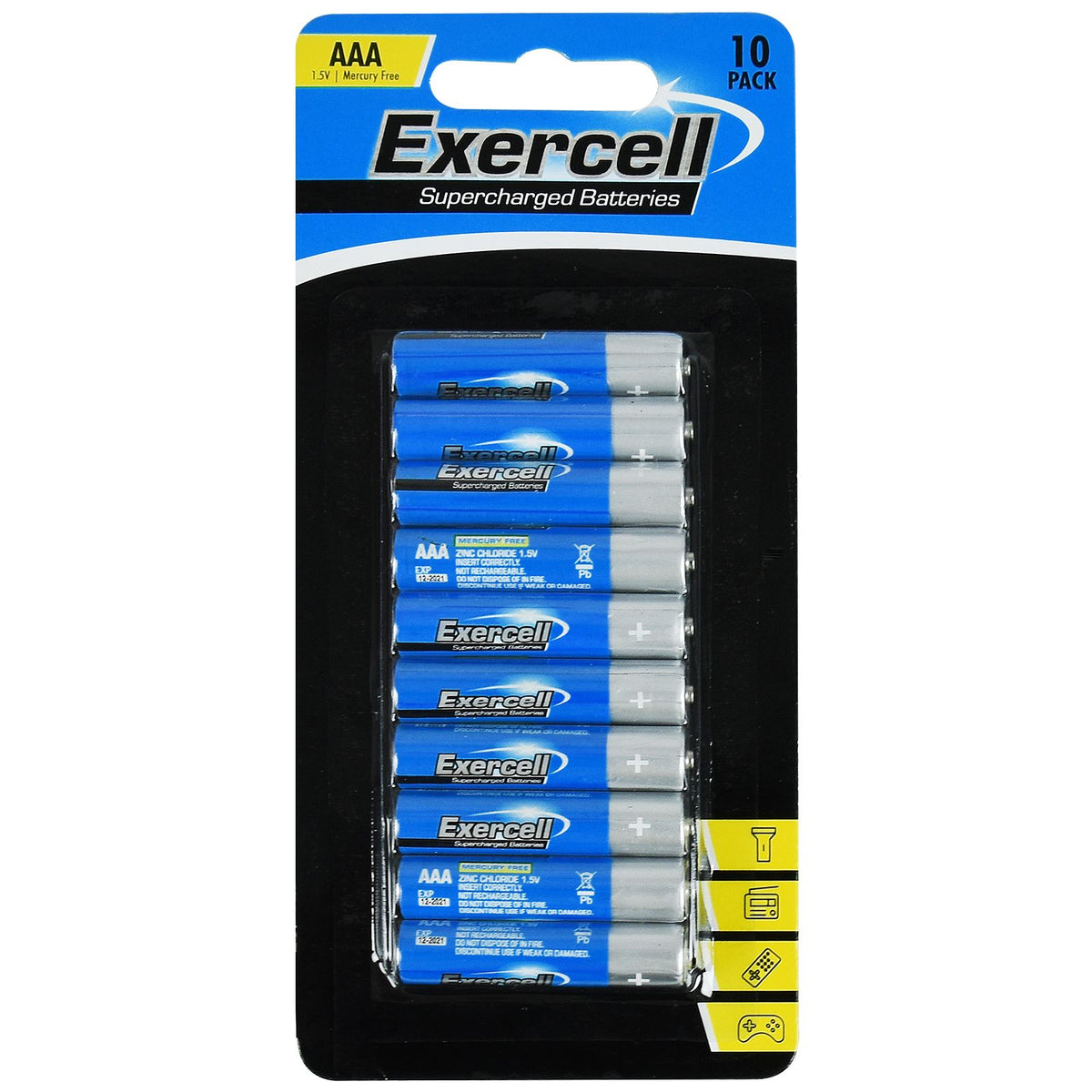 Pack of 10 Powercell AAA Zinc 1.5V Single-use