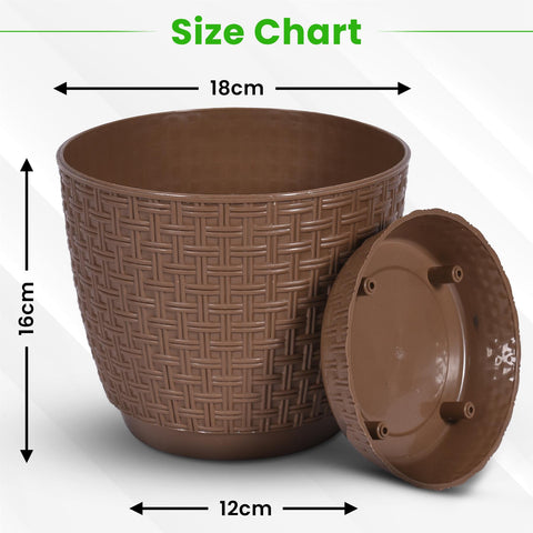 Rattan Saksi Flower Pot