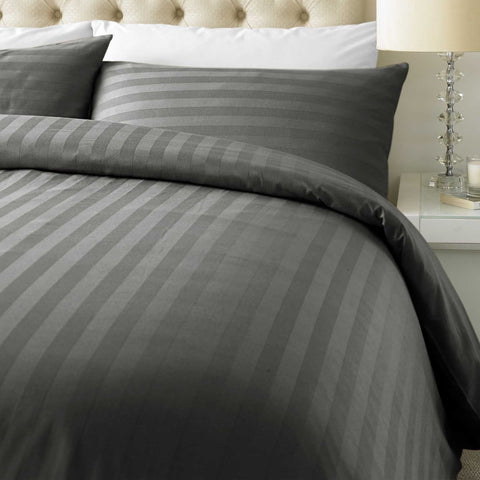 800 Thread Cotton Rich Satin Stripe Duvet Cover Set