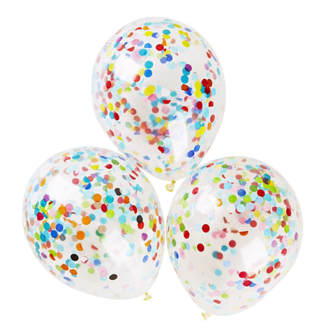 3 PC Large Latex Confetti Balloons Party Wedding 17"