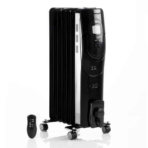 1500W 7 Fin Oil Filled Radiator Heater With LCD Display