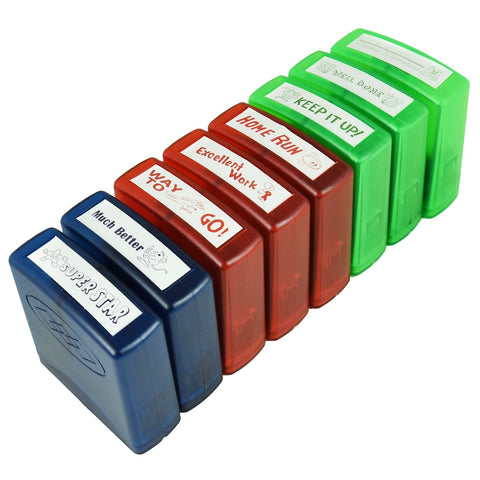 Set Of 8 Self Ink Reward Stamps