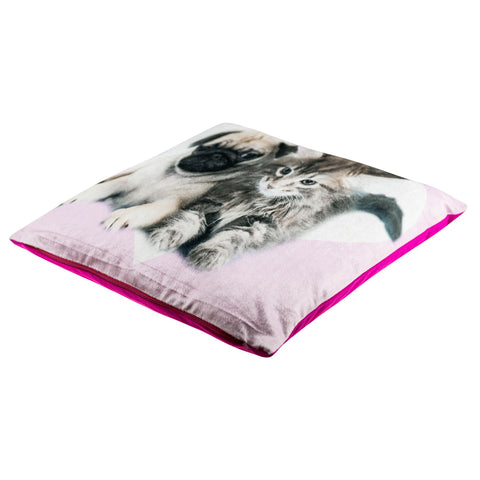 Animal Print Velvet Cushion Covers Plush 45Cm X 45Cm Cat & Dog