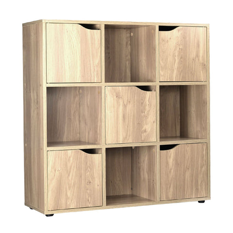 9 Cube 5 Door Oak Storage Unit